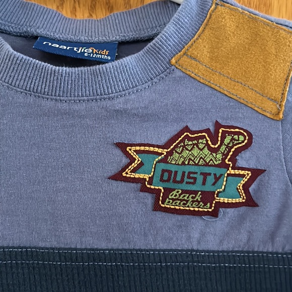 Naartjie Kids Blue Dusty Long Sleeve T Shirt Top Sz 6-12 mos - Picture 2 of 6